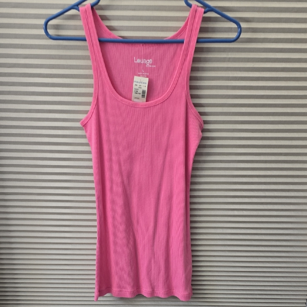 Ribbed Tank Top - Pink Size Large New With Tags